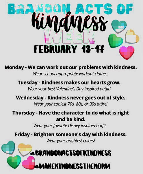 This Week: Brandon Acts of Kindness Week!
