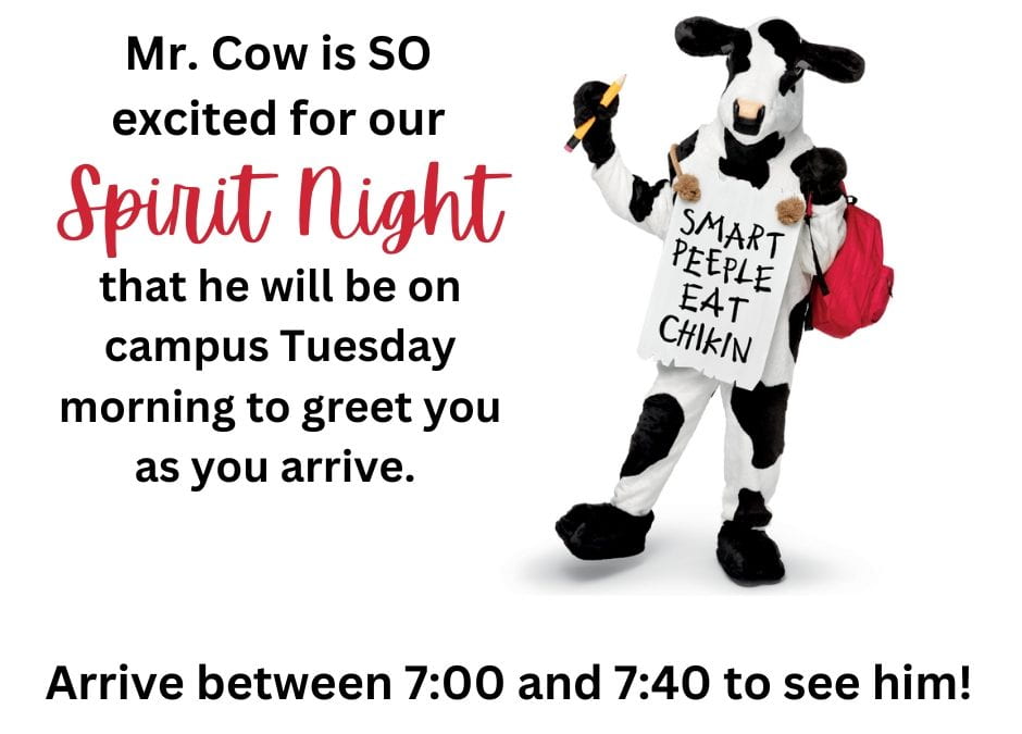Mr. Cow Comes to Campus! – Tuesday, September 19, 2023
