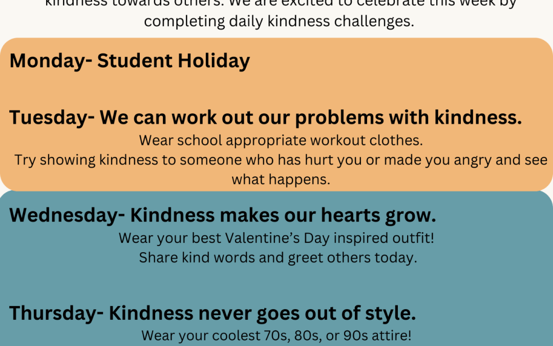Random Acts of Kindness Week – February 12 – 16, 2024