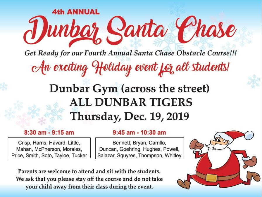 Santa Chase: Thursday, December 19, 2019