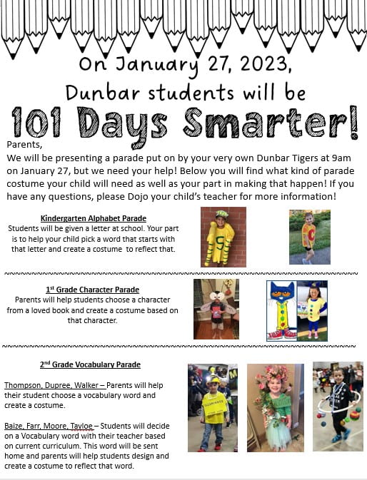 We can’t wait to celebrate 101 days of school!