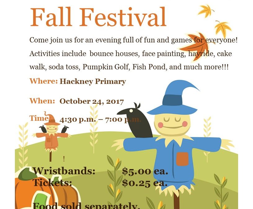 Garrett and Hackney Primary Fall Festival set for 4:30-7 p.m. Oct. 24