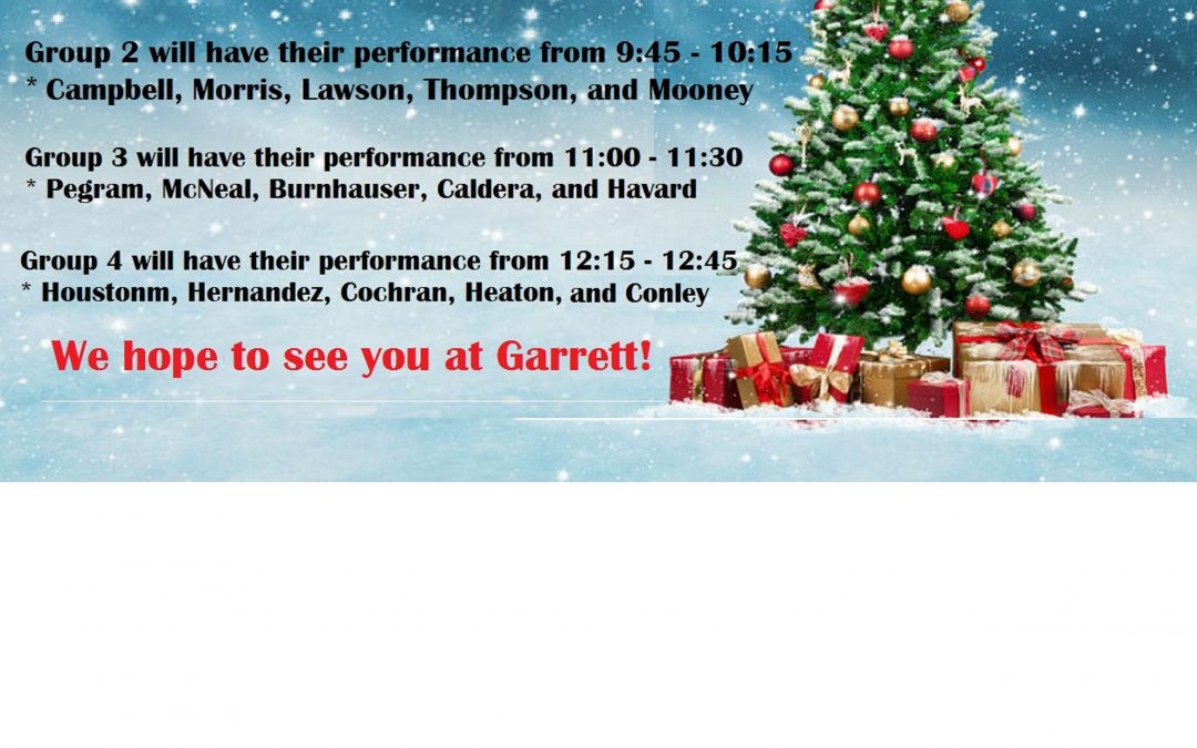Winter Music Performance at Garrett Primary