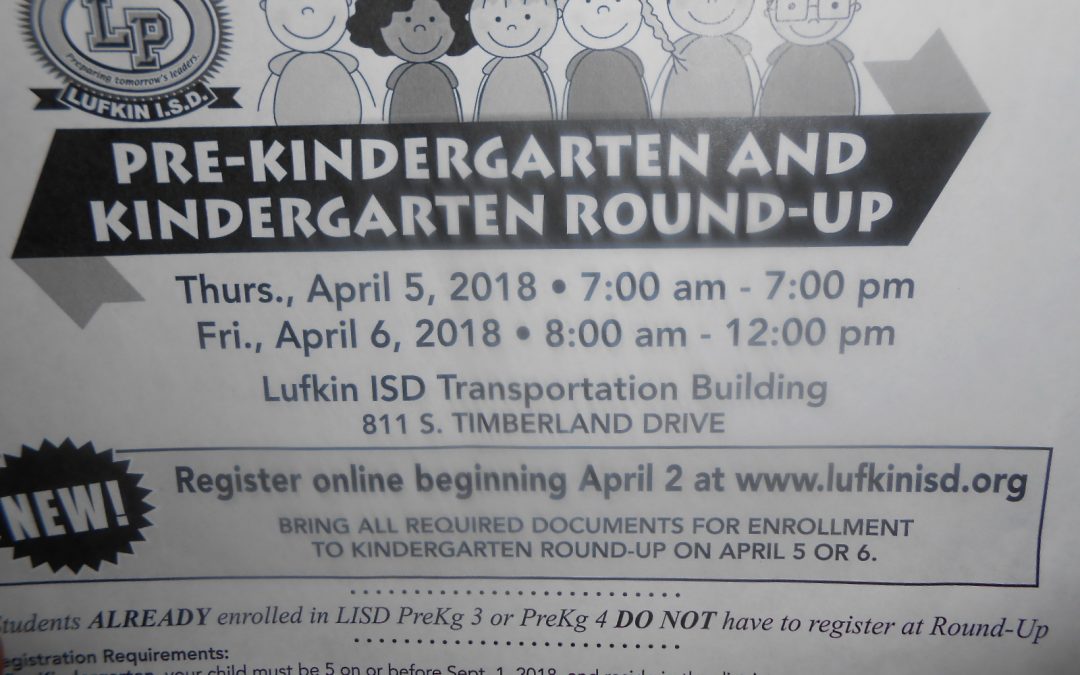 Pre-Kindergarten and Kindergarten Round Up