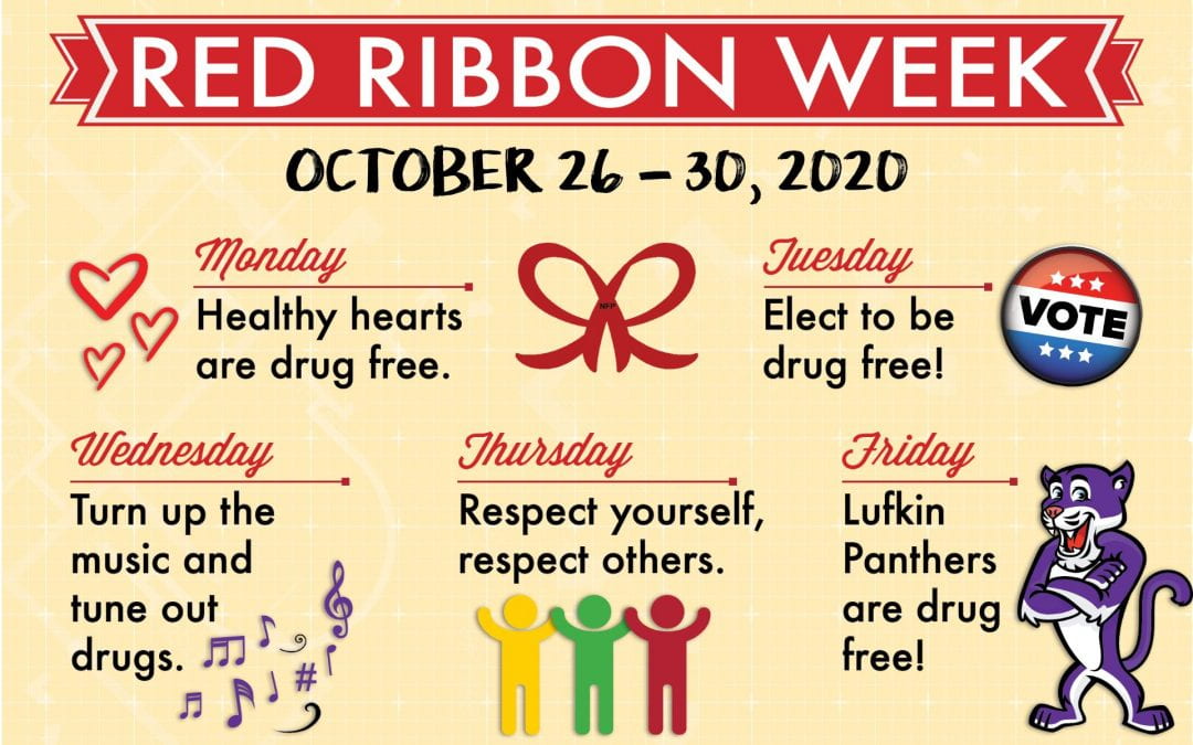 Red Ribbon Week! October 26-30 Read more to see list of activities for week!