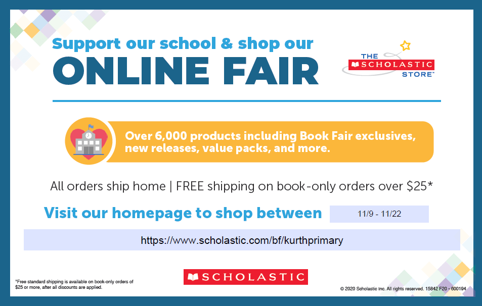Scholastic Online Book Fair 11/9-11/22 Read more to find out how!