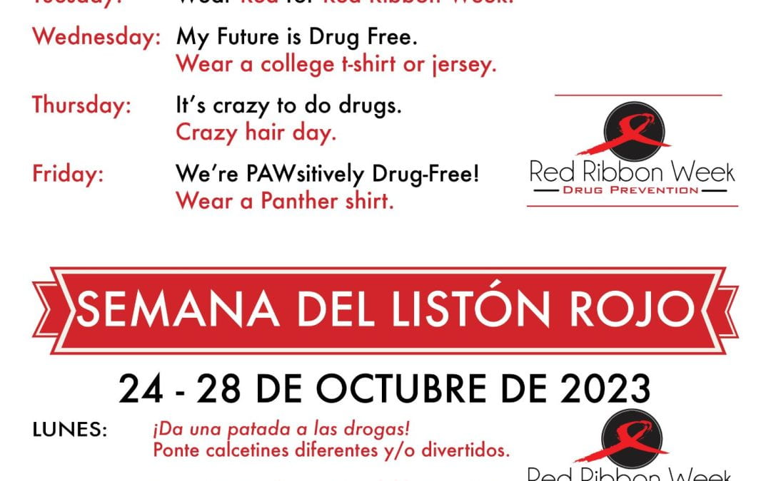 Red Ribbon Week- October 23-27