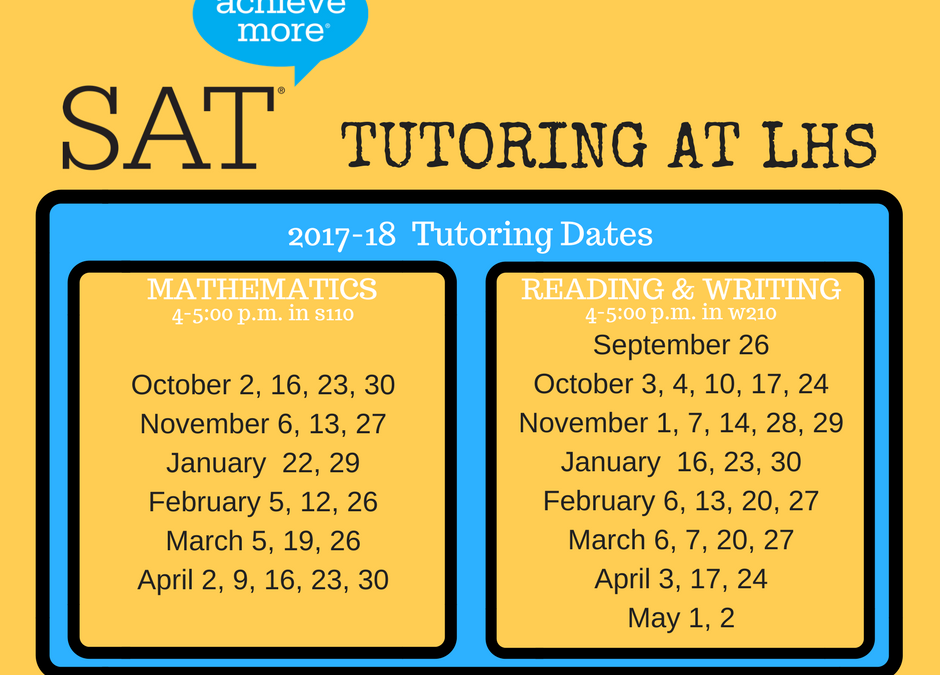 Tutoring Available for the SAT