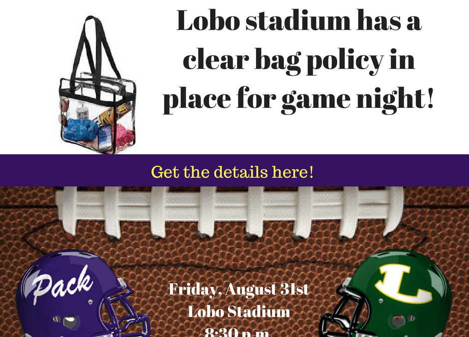 Lobo stadium has a clear bag policy in place for game night