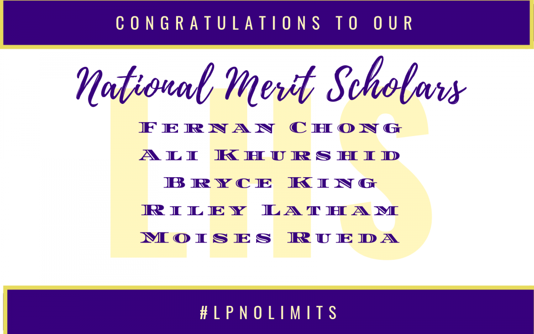 Congratulations to our students named as National Merit Scholars!