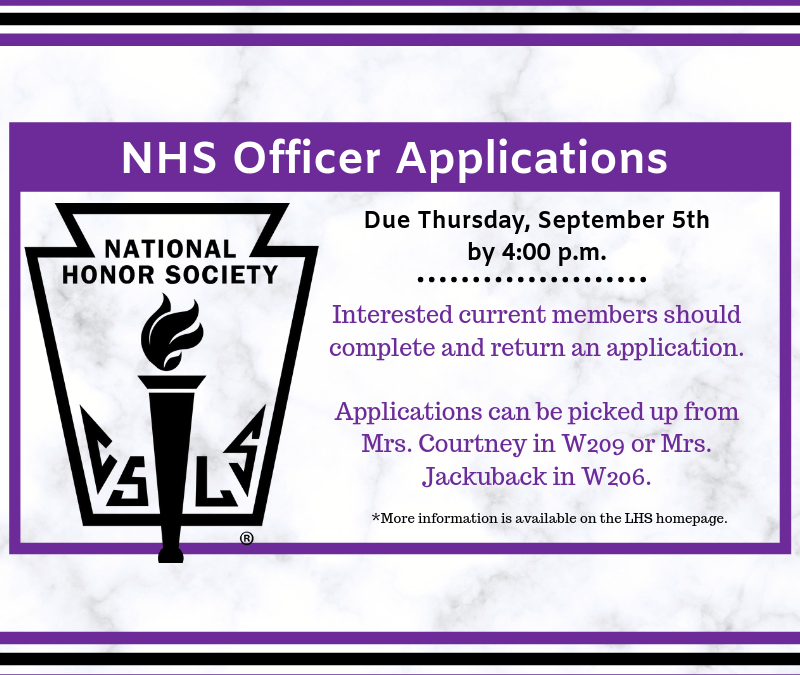 National Honor Society – Officer Applications