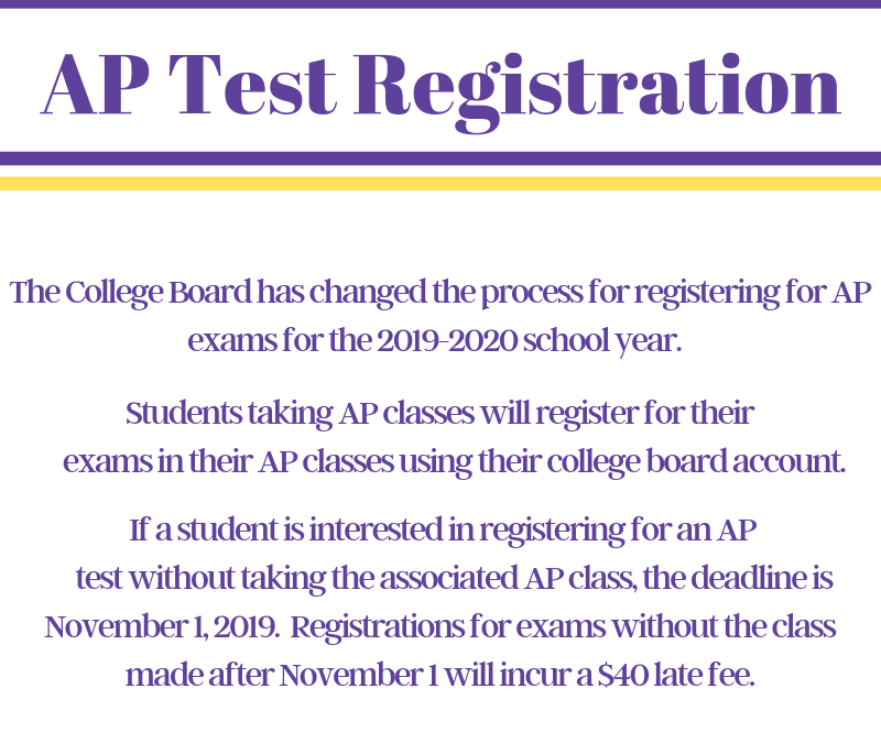 AP Test Registration Changes