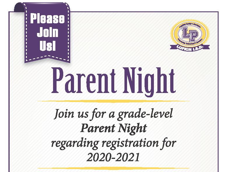 Looking Ahead:  Parent Nights Scheduled