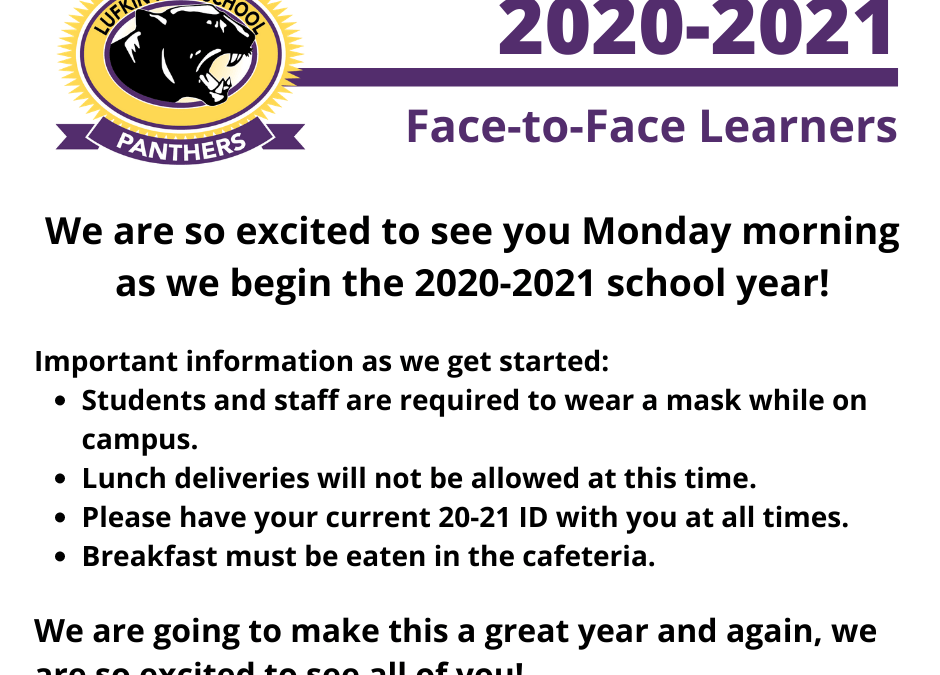 Face-to-Face Learner Info