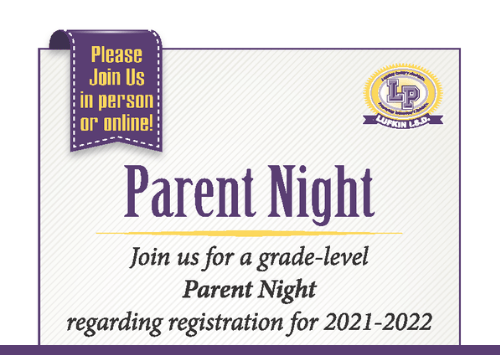 Grade Level Parent Nights Regarding Registration