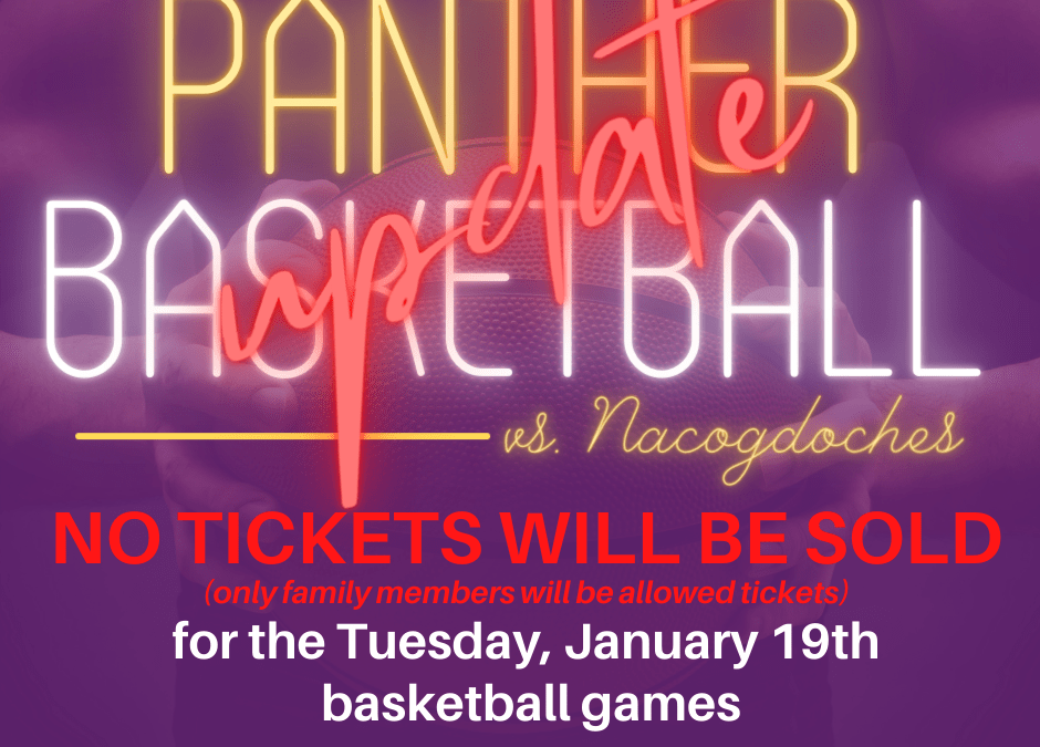 Panther Basketball Ticket Info for 1/19/21