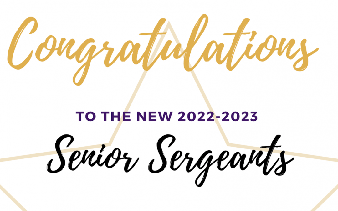 Congratulations to the Panther Pride’s 2022-23 Senior Sergeants!