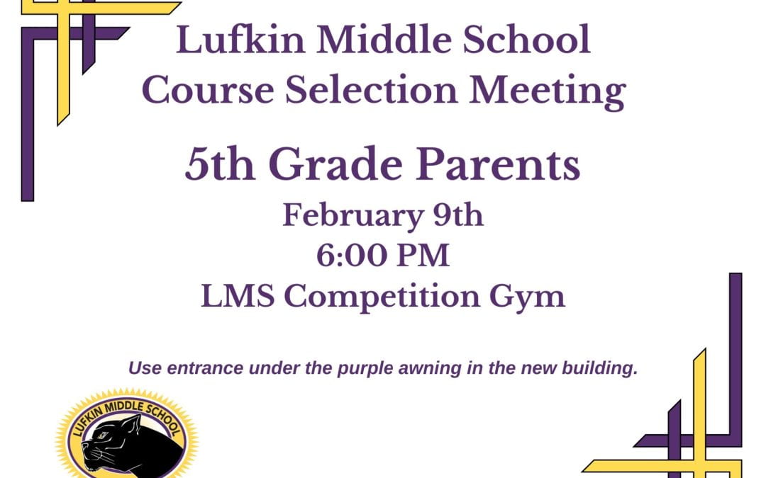 5th Grade Course Election Meeting