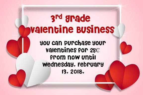3rd Grade Valentine Business
