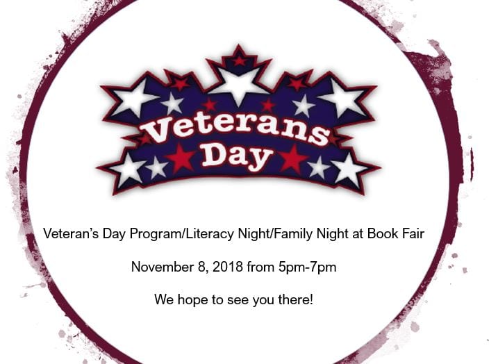 Literacy Night/Veteran’s Day Program/Family Night at Book Fair
