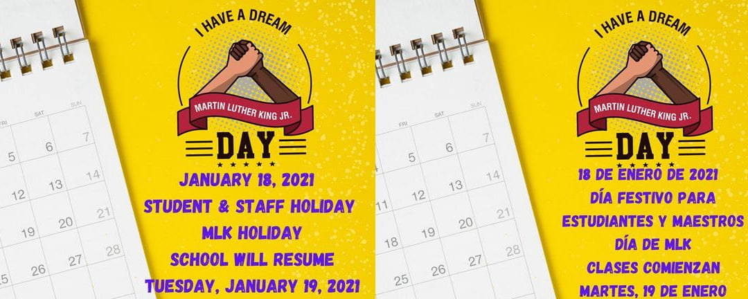 Student & Staff Holiday – MLK Holiday