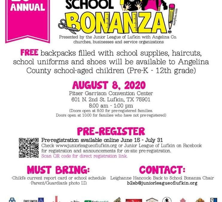 Back to School Bonanza Registration is Now Open!