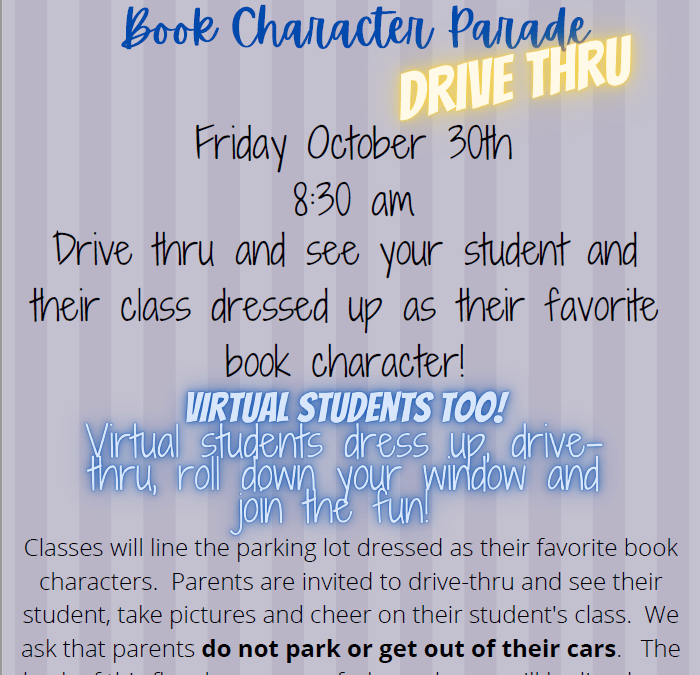 Book Character Parade: Drive-Thru Style