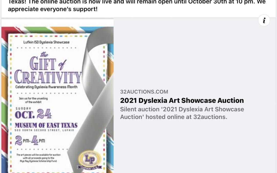Dyslexia Art Auction is Now Open!