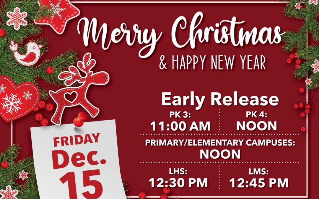 Early Dismissal – Friday, December 15, 2023