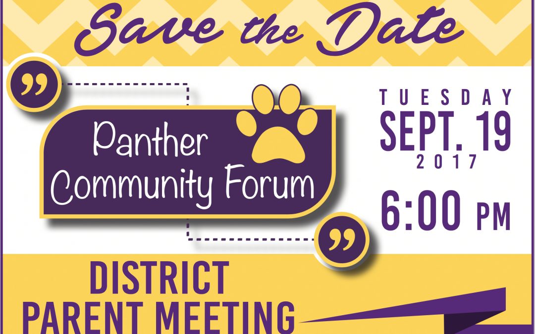 Panther Community Forum scheduled for Sept. 19
