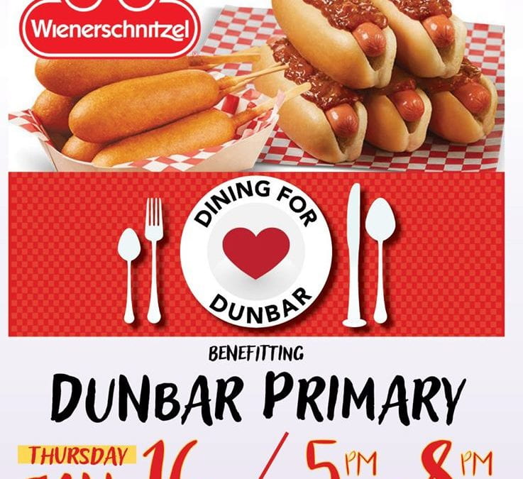 Join us at Wienerschnitzel for our January Dining for Dunbar
