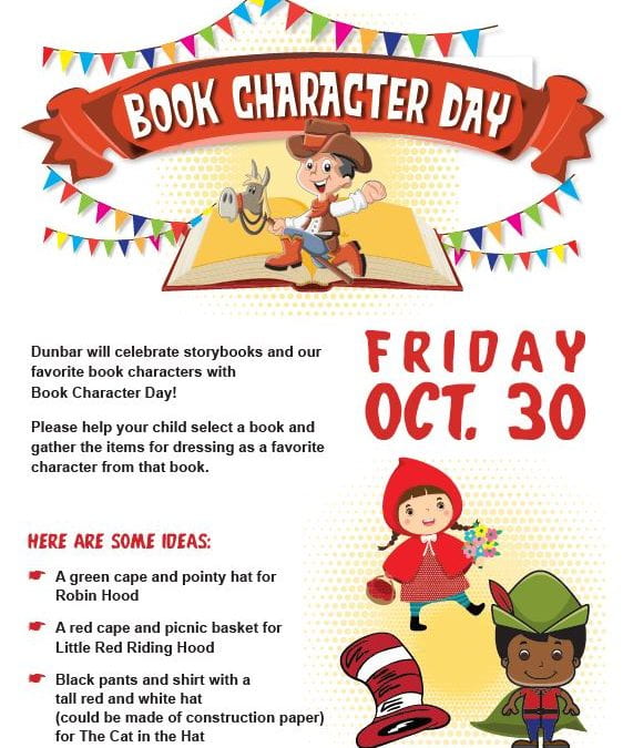 October 30: Book Character Day