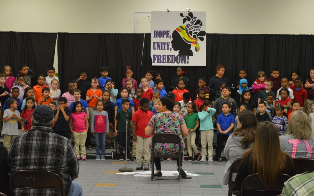 First Grade Performs for Black History Month
