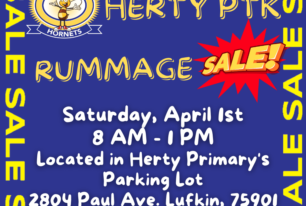 Herty Rummage Sale, April 1, 2023