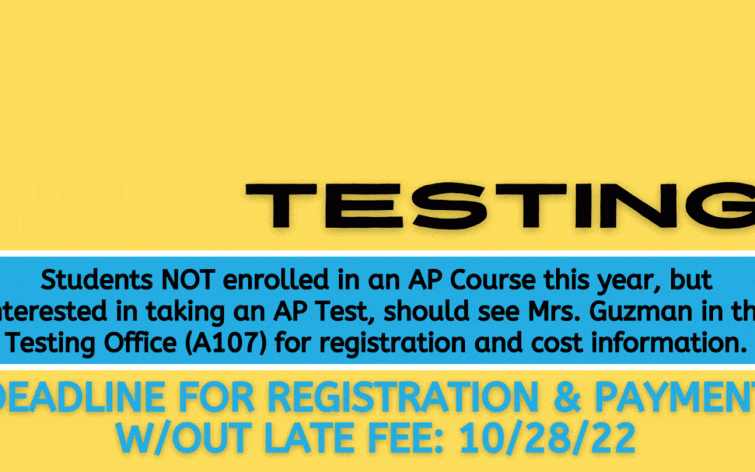 Advanced Placement Testing Note
