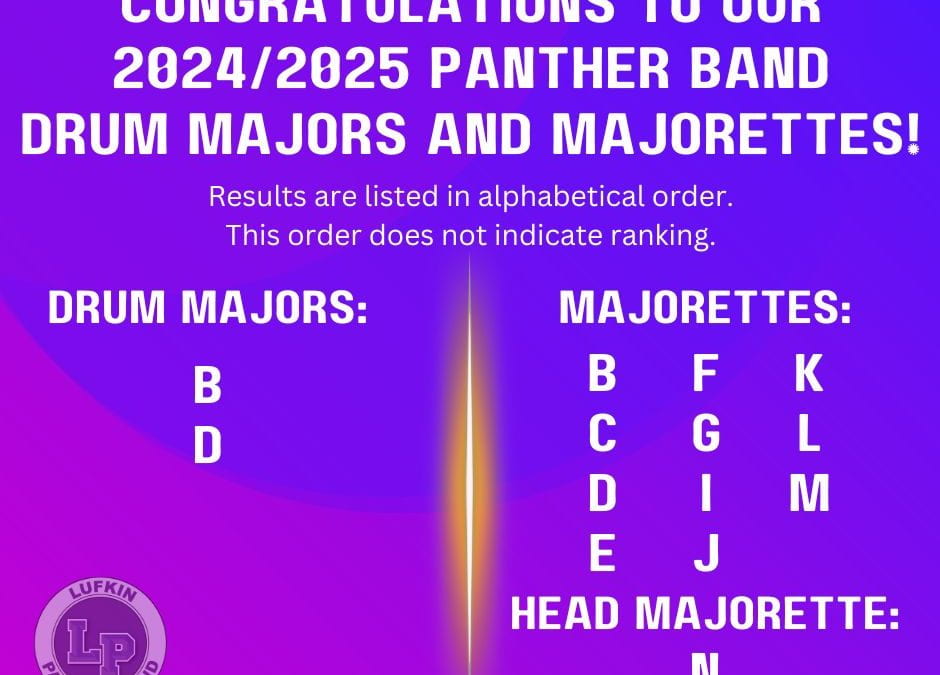 2024/2025 Drum Major and Majorette Results!